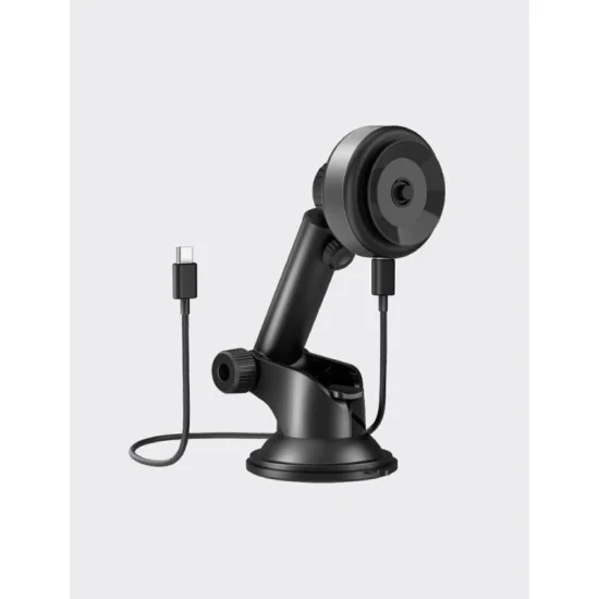 ENERGEA AIRLOCK, VACUUM PHONE MOUNT WITH 15W WIRELESS CHARGING - GUNMETAL